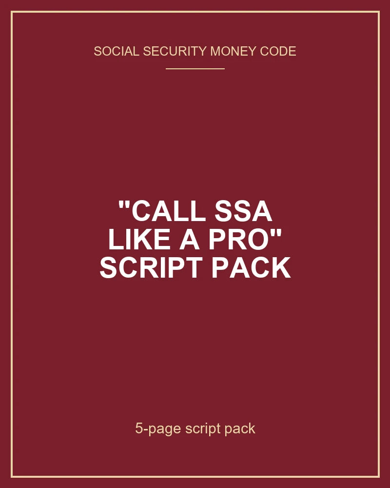 "Call SSA Like A Pro" Script Pack