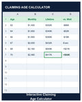 Interactive Claiming Age Calculator